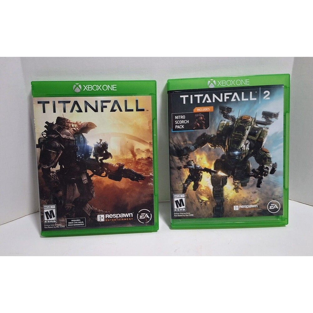 MICROSOFT XBOX ONE TITANFALL & TITANFALL 2 GAME LOT CIB COMPLETE IN BOX
